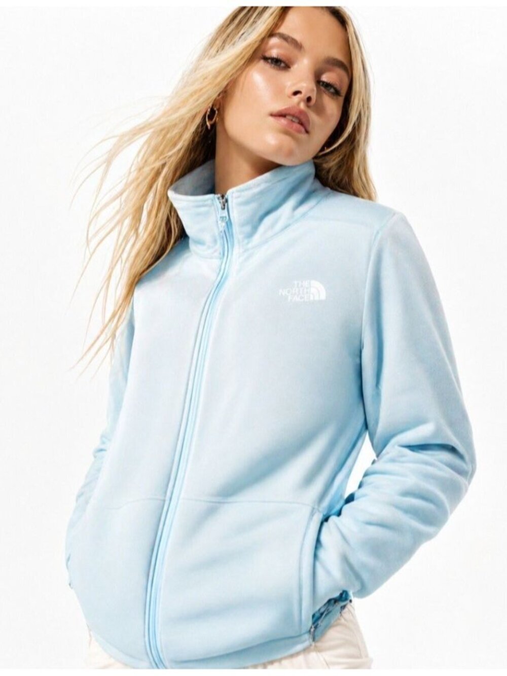 The North Face Canyonlands Full Zip Jacket Womens 2X Blue Slim Fit Fleece NWT